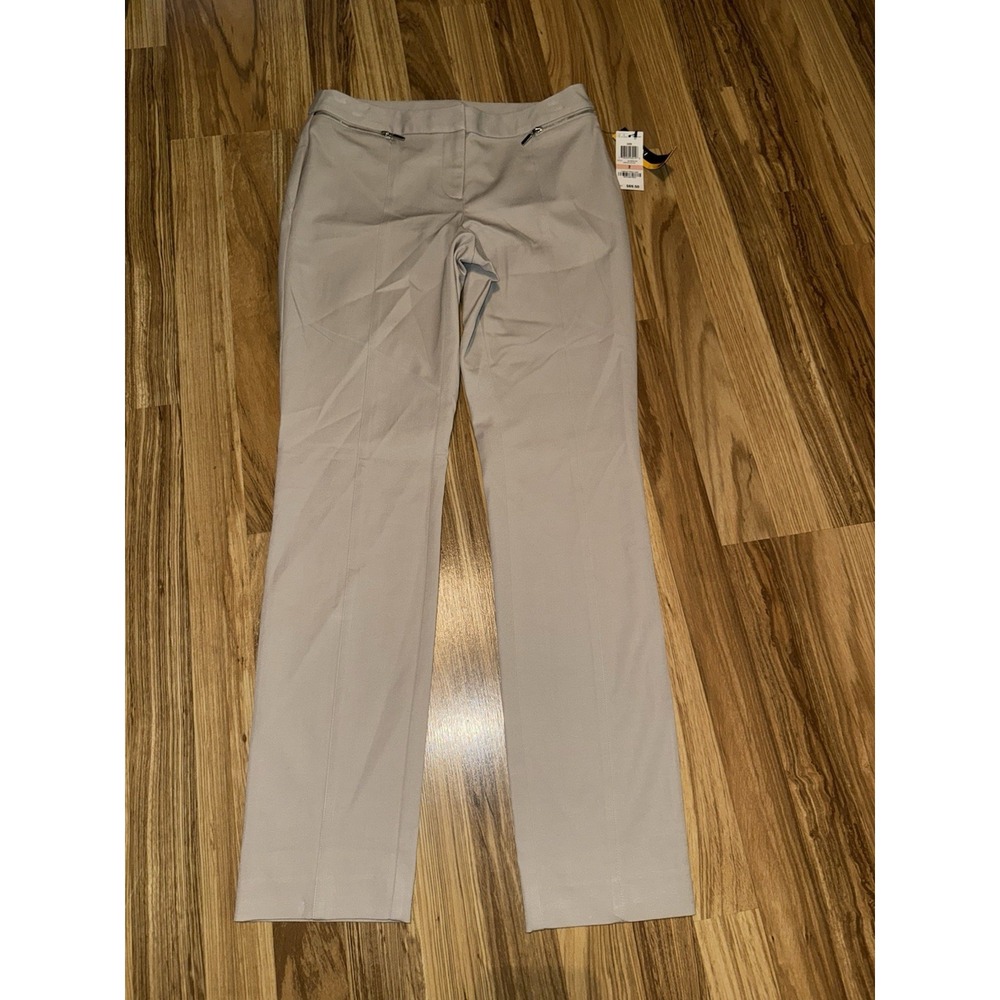 Alfani NEW Womens Sz 2 Slim Leg Tummy Control  Pants Khaki‎ Dress Stress